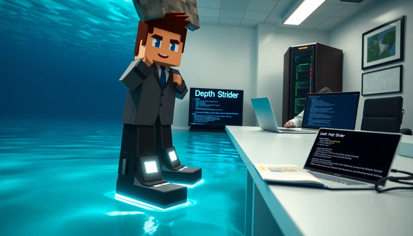 depth strider minecraft enchantment plugboxlinux